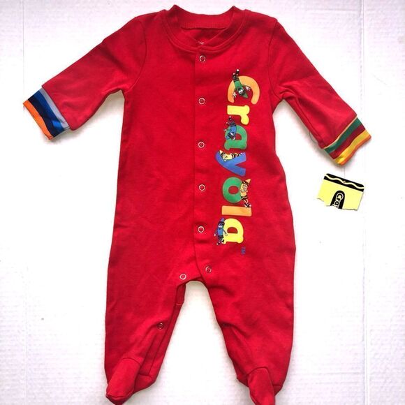 Crayola Other - Nwt Infant 3M Crayola Graphic LS One Piece Footed Pajamas
